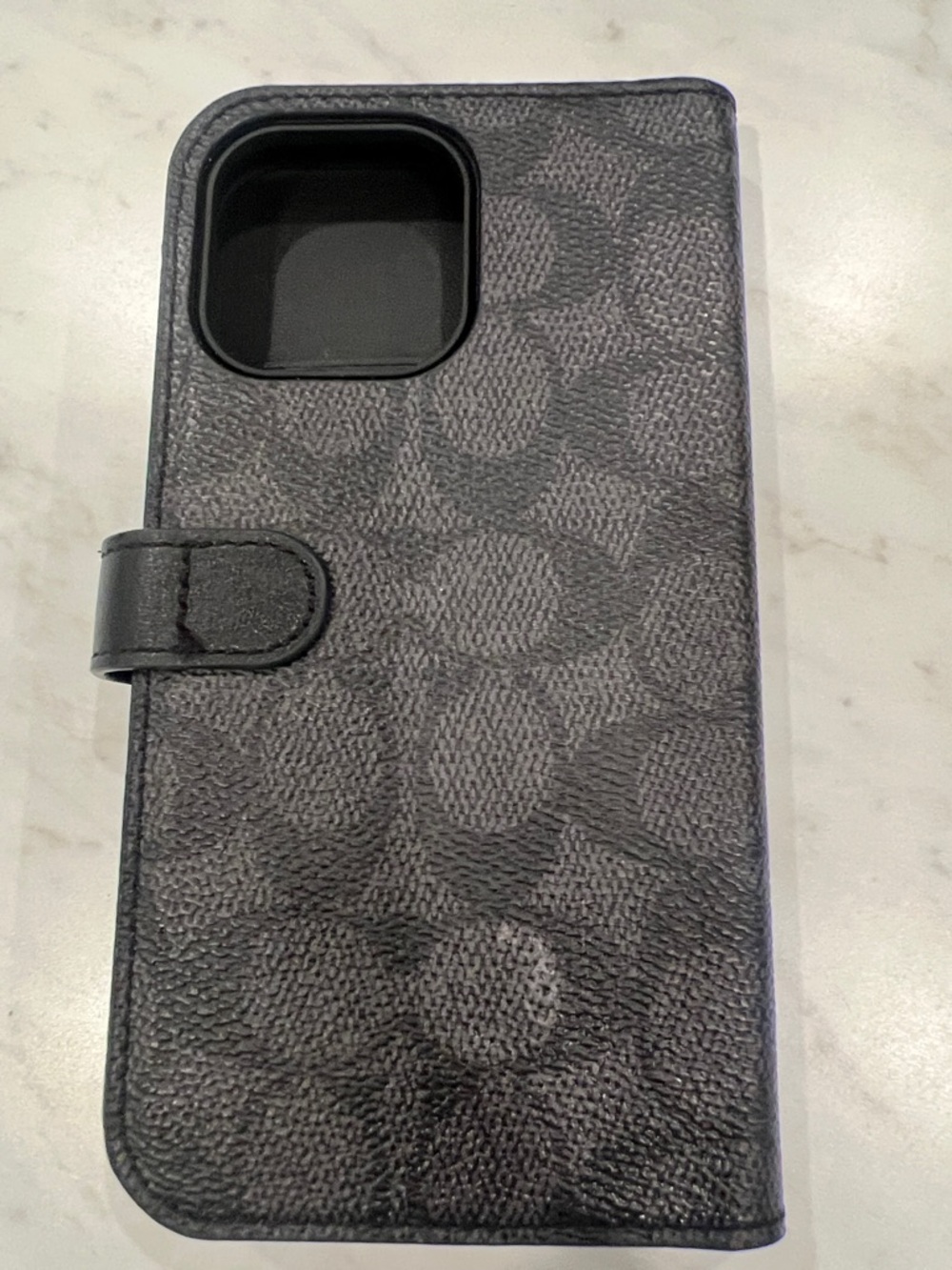 Stylish Black Folio Phone Case - Protective Wallet Cover